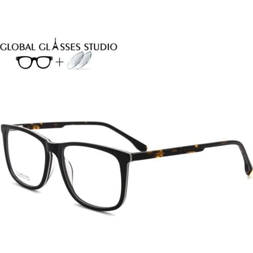 Mens and Womens Tortoiseshell Acetate Frame Prescription Glasses LB8918-C6
