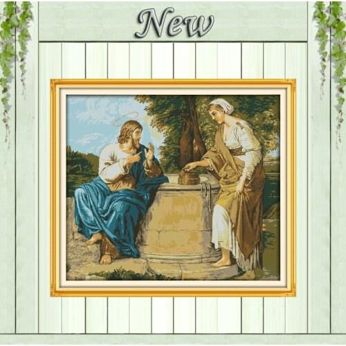 Kind Jesus Christian tree painting home decor counted print on canvas DMC 11CT 14CT kits Cross Stitch embroidery needlework Sets