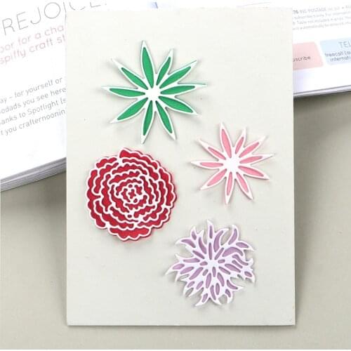 DUOFEN METAL CUTTING DIES layered flowers set stencil DIY Scrapbook Paper Album 2019 new