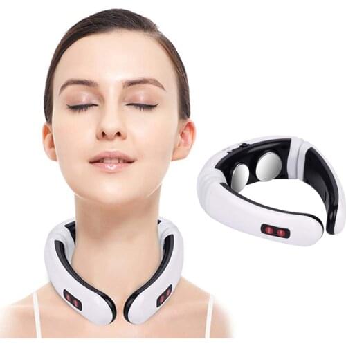 Electric Pulse Neck Massager Cervical Vertebra Impulse Massage Acupuncture Magnetic Therapy Stimulator Health Relief Pain Tool