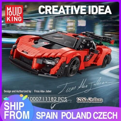MOULD KING Speed Champions Racing Sports Car Senna DIY Building Blocks Supercars Super Car Bricks Classic Model Kids Toys
