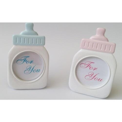 Feeding Bottle Shape Photo Frame Baby Children Picture Holder Stand Home Office Ornament Gift