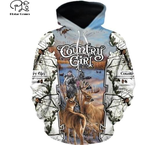 Deer hunting 3d printed hoodies women for men Sweatshirt autumn Casual zip hoodies Retro Harajuku Jacket tops Drop shipping