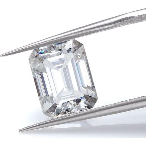 Moissanite Stone Loose Simulated Diamond D Colorless Brilliant Emerald Cut VVS Clarity Gemstones Jewelry Supplier for Engagement