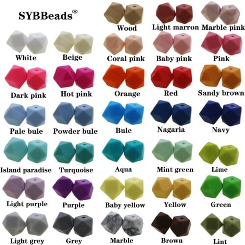 23.2MM Biggest Geometric Hexagon Silicone Beads - DIY Lot of 50pcs Hexagon Loose Individual Silicone Beads without joint line