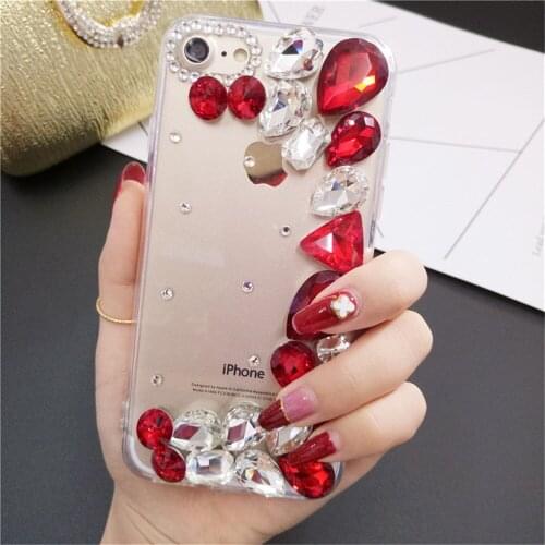 LaMaDiaa Luxury Fashion Bling Crystal Diamond Soft TPU Phone Cases for Samsung Galaxy S20 S21 S10 S6 S7 S8 S9 Plus Note8 9 10 20