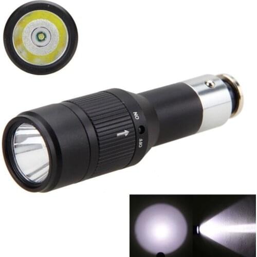 Mini Flashlights Portable Aluminum Alloy Q5 Led Car Cigarette Lighter Car Rechargeable Flashlight Hand Outdoor Full Of Lighting