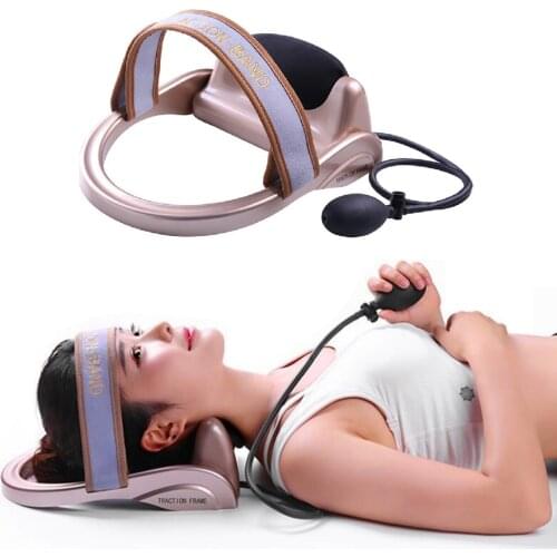 Inflatable Neck Traction Cervical Posture Stretching Device Braces & Supports Air Pump Spine Vertebra Correction Tractor Massage