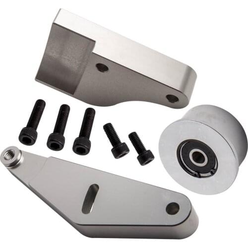 Black Silver Timing Belt Tensioner w/Belt Walk Blocker for Honda Prelude H22 H series