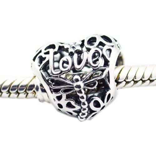 Wholesale 925 Sterling Silver Promise of Spring Love Heart Charm Beads For Jewelry Making Fits Original Charms Bracelets