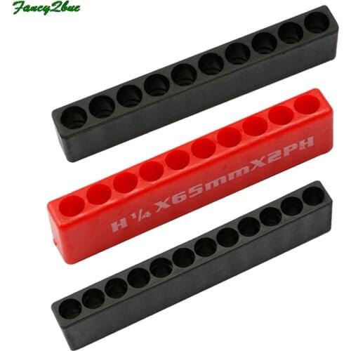 Screwdriver Hole 10/12 Holes Hex Shank Bit Holder Plastic Head Storage Case Tool