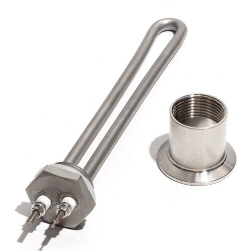 1 Inch NPT/DN25 304SUS Solar Water Immersion Heater with Nut/Thread Low Voltage 12V/24V/48V 300W/600W Electric Heating Element