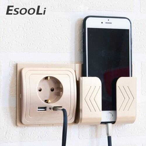 Esooli Dual USB Socket Power Outlet Socket With EU Plug 2A Wall Charger Adapter Electric Wall Charger Adapter Residential