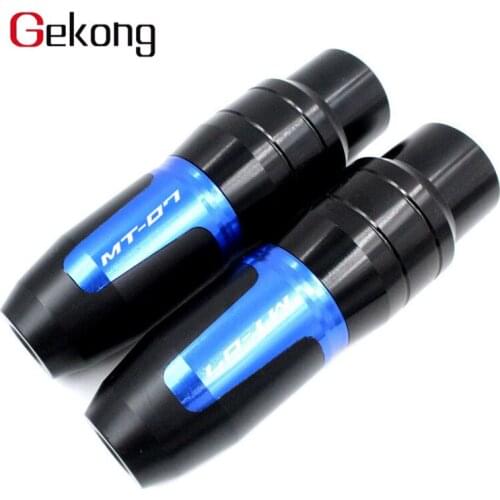 With mt-07 logo For Yamaha MT07 MT 07 Motorcycle CNC Aluminum Frame Crash Pads Exhaust Sliders Crash Protector
