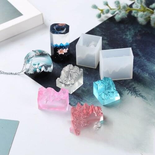 Snow Mountain Peak Ocean Shape Silicone Mold Practical DIY Broken Mountain Handcraft Crystal Epoxy Mould Ornaments Decor Tools