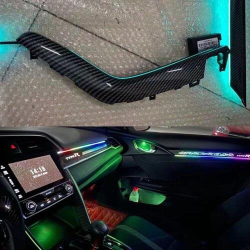 LED Ambient Light Decorative Trims Central control Saddle light For Honda Civic 2016-2021 Ambient Neon Lamp
