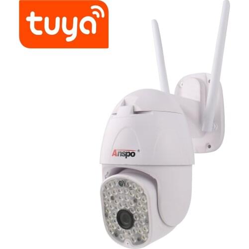 TUYA Dual light WiFi IP Outdoor PTZ rotation Camera colorful night vision cctv camera Tuya App