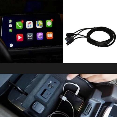 C922-V6-605A Upgrade Phone Mapping Carplay USB AUX Harness Wire Cable for Mazda 2 Mazda 3 Mazda 6 CX-3 CX-5 CX-9