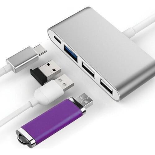 4 In 1 Type-C Hub USB C HUB Type C To USB 3.0 Dock Station Multi Adapter for Lenovo Macbook Pro/Air/Huawei Computer Accessories