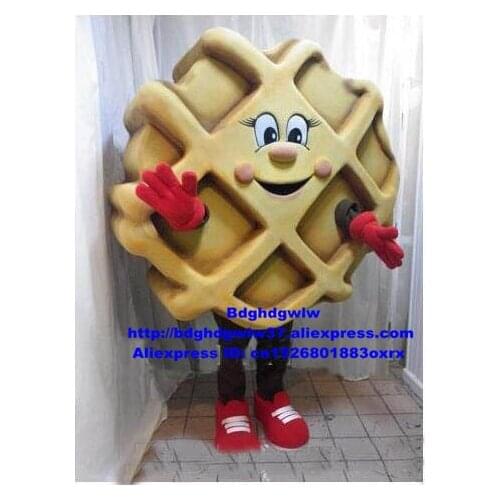 Waffle JM Smucker Wafer Mascot Costume Adult Cartoon Character Outfit Suit Leaflet Distribution Social Performance zx490