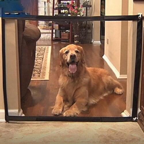 Home Pet Dog Fences Pet Isolated Network Stairs Gate Folding Mesh Playpen for Dog Cat Baby Safety Fence Dog Cage Pet Pet Door