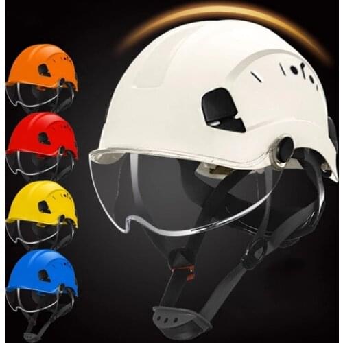 High Quality ABS Protective Helmets Work Cap For Working Climbing Riding Safety Helmet With Goggles Construction Hard Hat