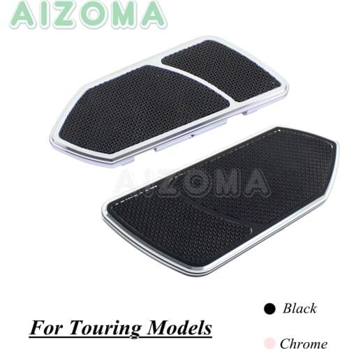 1 Pair Motorcycle Rear Passenger Foot Rests Floorboard For Harley Touring Road Electra Glide FLH/FLT Road King Custom Footboards