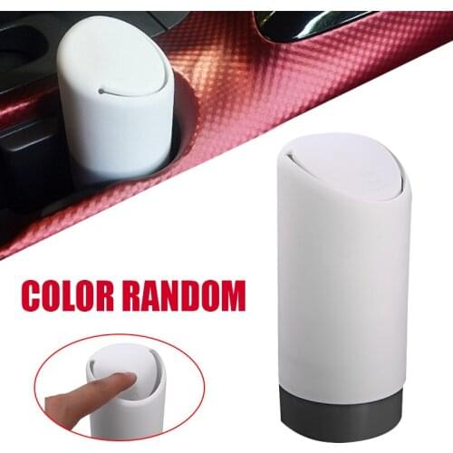 1pc Mini Car Cup Trash Rubbish Container Garbage Can Bin Holder Storage Box Silicone For Most Auto Center Console Doors 16x6.5cm