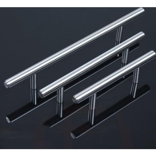 4" ~ 24'' Stainless Steel Handles Diameter 12mm Kitchen Door Cabinet T Bar Straight Handle Pull Knobs Furniture Hardware
