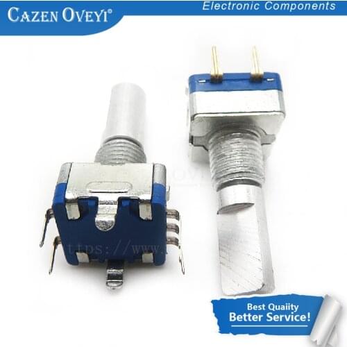 5pcs/lot Half axis rotary encoder,handle length 20mm code switch/ EC11 / digital potentiometer with switch 5Pin In Stock