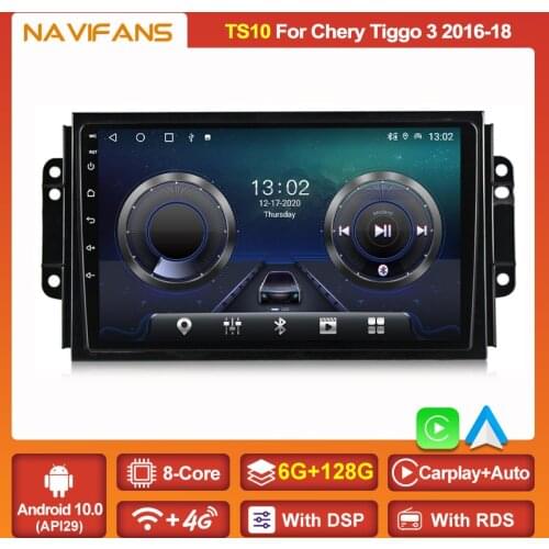 6G+128G 9'' Android 11 DSP Car Radio Multimedia Player For Chery Tiggo 2 3 3X 2016 2017 2018 GPS Navigator 2 din stereo receiver