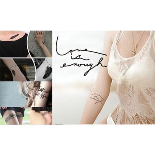 Fast shipping way Sexy DIY Temporary tattoo,unisex waterproof tattoo sticker as Concise body art painting accessories