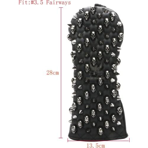 Golf headcover No.1 wooden club cover NO 3 5 UT Hybrid Club Skull protection cover