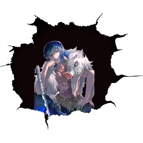 Dawasaru 3D Anime Demon Slayer Broken Car Sticker Decal Bike Motorcycle Laptop Truck Auto Accessories Decoration PVC