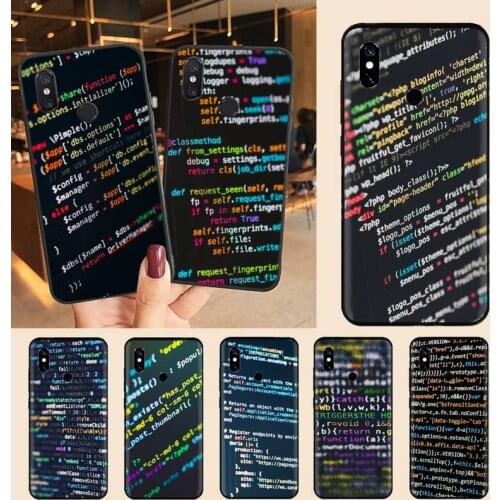 Function Computer program Phone Case For Xiaomi Redmi note 7 8 9 t max3 s 10 pro lite Luxury brand shell funda coque