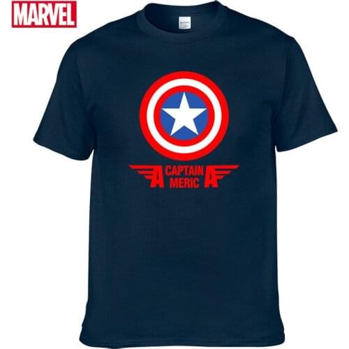 Marvel The Avengers Captain America short sleeve t-shirts Summer Men t-shirt graphic t shirts Womens cotton t-shirt #35