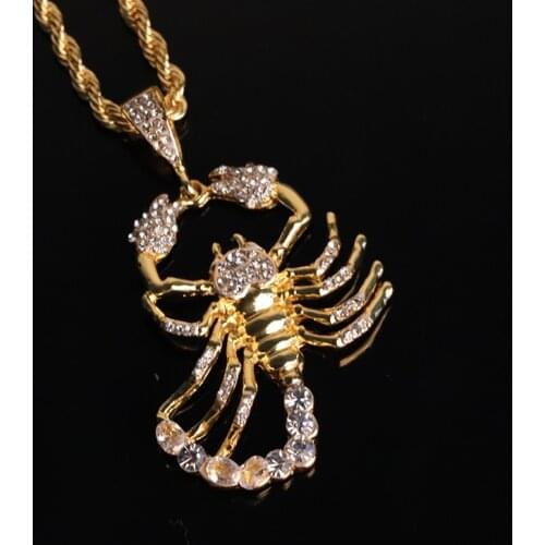 Classic Scorpion Pendant Animal Necklace Fashion Mens Hip Hop Pendant Necklace Jewelry For Men Women Best Gift