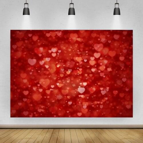 Red Covered with Love Couple Portrait Photo Background Photographic Vinyl Lover Backdrop Photocall Studio Booth Props