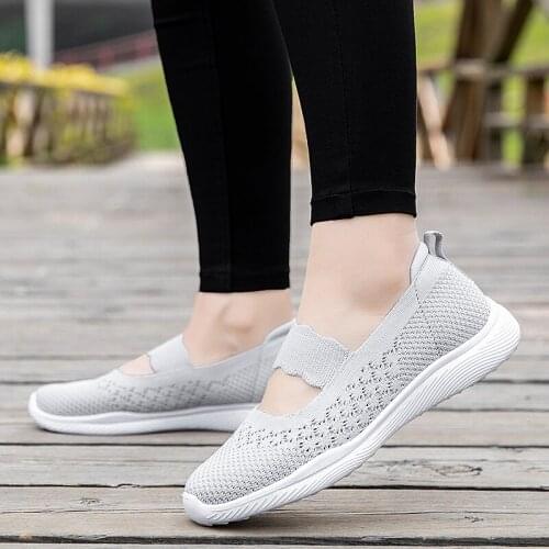 Summer Womens Vulcanized Casual Shoes Mesh Ladies Non-slip Sneakers Women Trainers Lightweight Walking Shoes Chaussures Femme