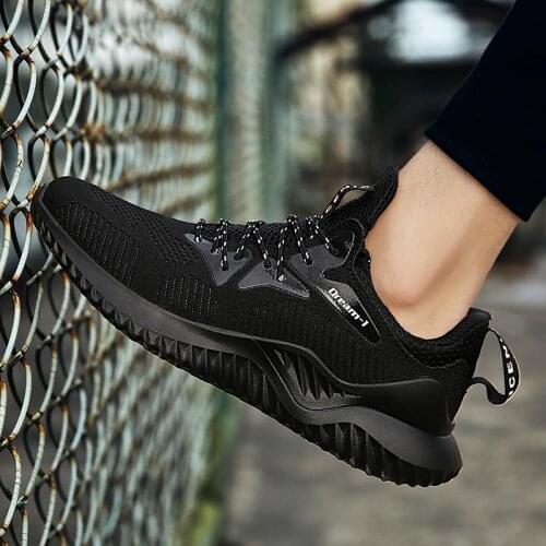 Big Size Summer Breathe Sports Sneakers Mens Sport Shoes Man Running Man Shoes Sneackers Black Jogging Footwear Trainers D-415