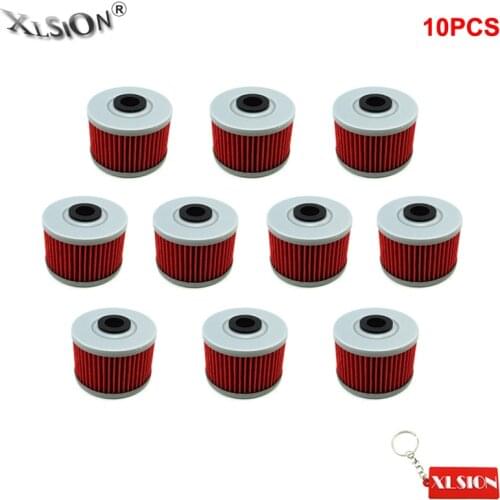 XLSION 10Pcs Oil Filters For Honda XR 250 440 500 250R 250L 350R 400R 600R 650L XR650R CRF250L TRX350 TRX420 TRX450 TRX500 ATV