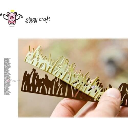 Piggy Craft metal cutting dies cut die mold Grass strip edge Scrapbook paper craft knife mould blade punch stencils dies