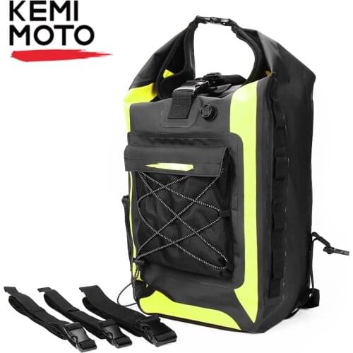 Motorcycle Backpack PVC Waterproof Motorcycle Helmet Bag Tail Bag Universal 30L Motorbike Storage Travel Pack Luggage Backpack