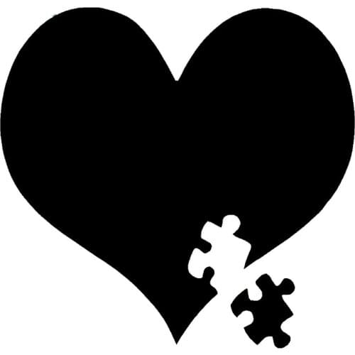 LLY-0651Creative Car Sticker Autism Awareness Heart Puzzle Modeling Decal PVC Car Window Accessories Waterproof Decals Decor