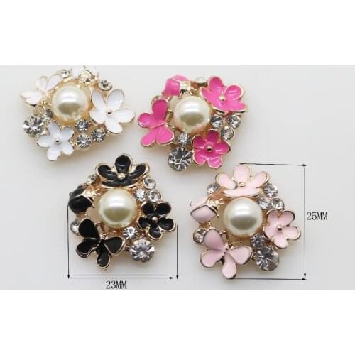 New 10Pcs 23*25mm Crystal Butterfly flowers DIY Wedding decoration accessories free delivery