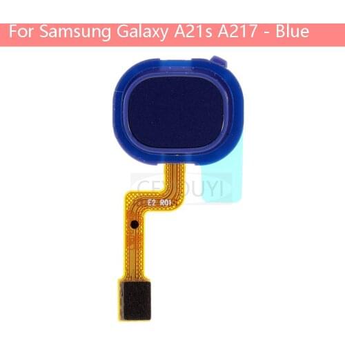 Original Home Key Fingerprint Button Flex Cable For Samsung Galaxy A21S A217 - Blue
