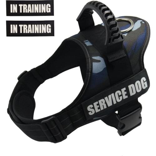 PET-K9 Service Dog Harness, Heavy Duty Dog Pet Harness Padded Extra Big Large Medium Small Dog Reflective Harnesses Vest