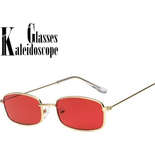 Small Sunglasses Women 90s Metal Men Retro Driving GlassesFemale Red Pink Lens Glasses Vintage Ladies Outdoor Eyeglasses UV400