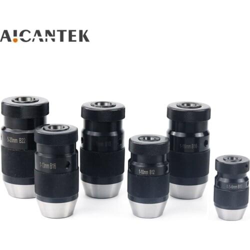 1PCS Drill Chuck B10 B12 B16 B18 0.5-6MM 1-10MM 1-13MM 1-16MM 5-20MM For CNC Machine Tool Self Tighten Automatic Locking