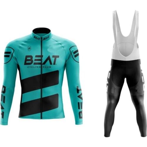 Spring Summer 2020 BEAT CYCLING CLUB TEAM Mens Cycling Jersey Long Sleeve Bicycle Clothing With Bib PANTS Ropa Ciclismo